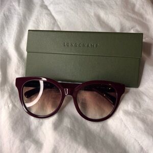 Longchamp Burgundy Gradient Sunglasses